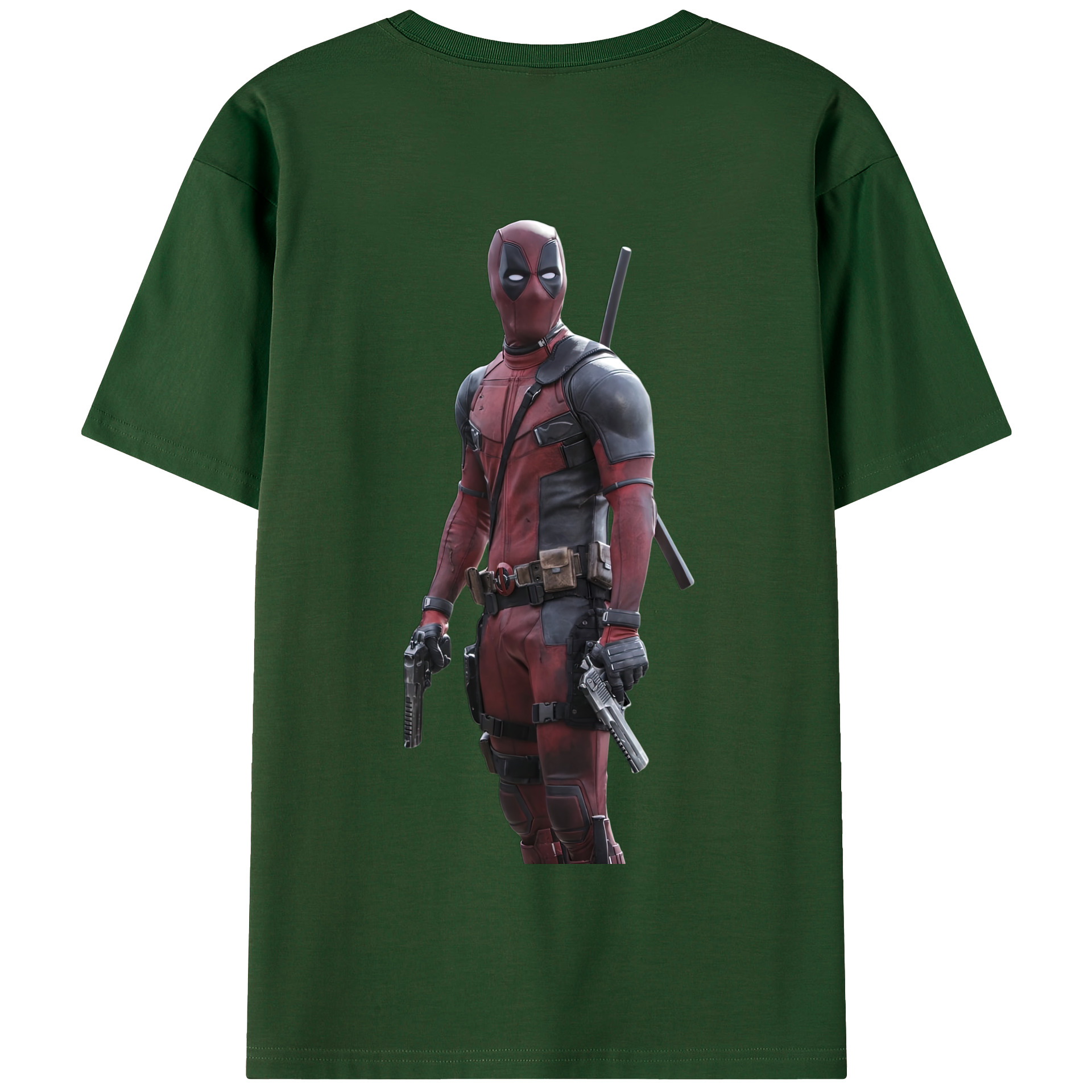 （画像用） Deadpool デッドプール 綿100％半袖Tシャツ（背面プリント）